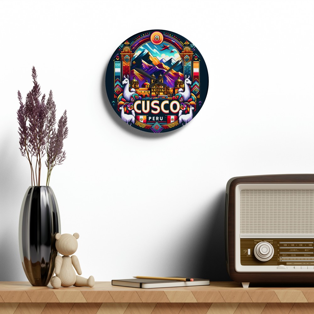Cusco Peru Wall Clock (Acrylic)