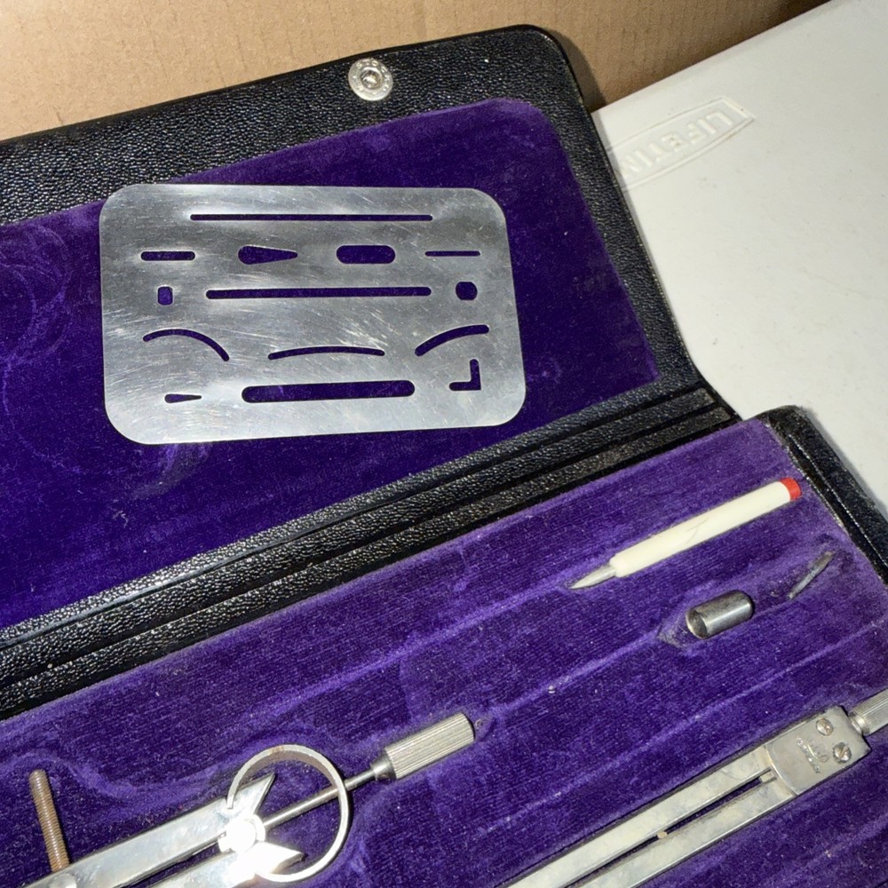 POST / Dunlap Instruments Vintage Drafting Tools Set Germany
