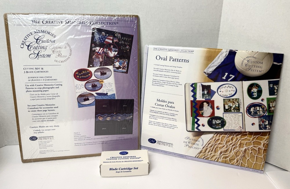 Creative Memories Lot - Custom Cutting System Blade Cartridge Oval Patterns Set