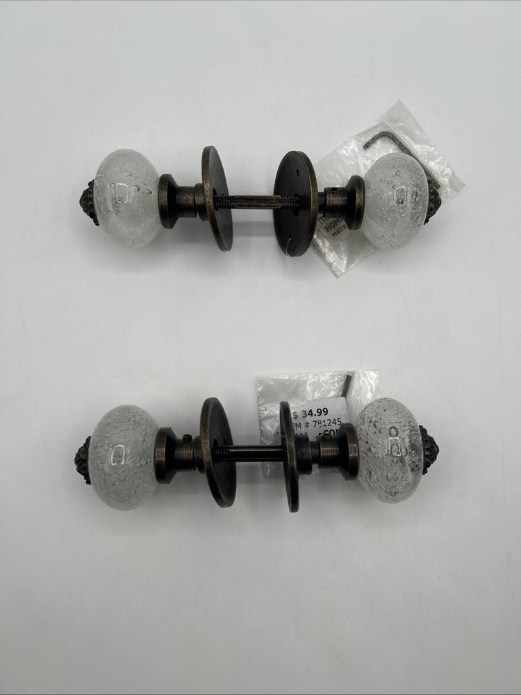 TWO Bubble Glass Knob Pull Decorative Door Knobs Hardware by Hobby Lobby