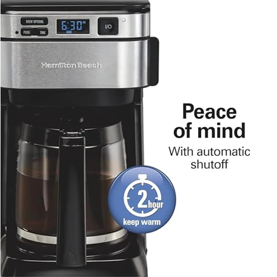 Hamilton Beach 12 Cup Programmable Coffee Maker, FrontFill Drip Coffee Maker