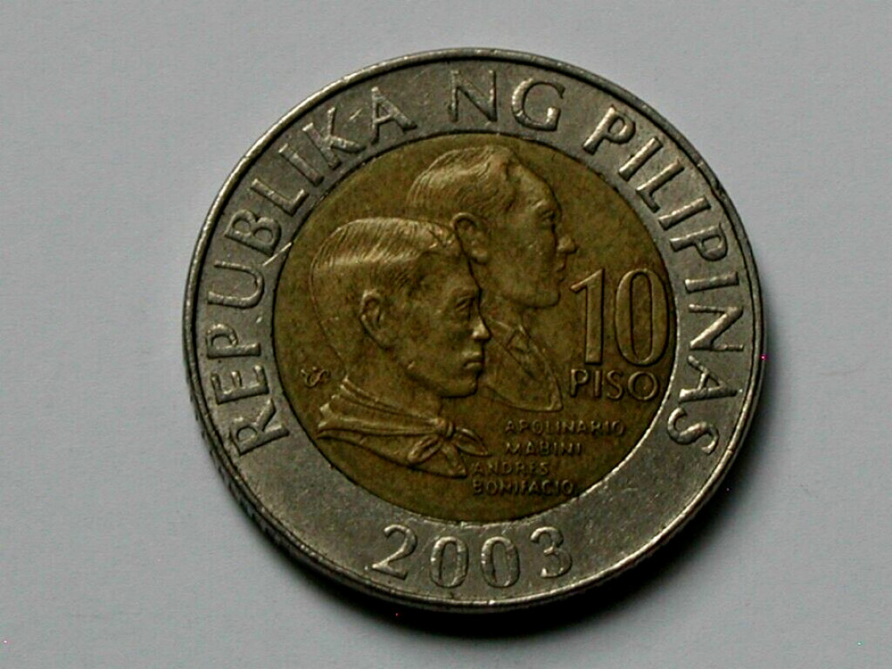 Philippines 2003 10 PISO Bimetallic Coin