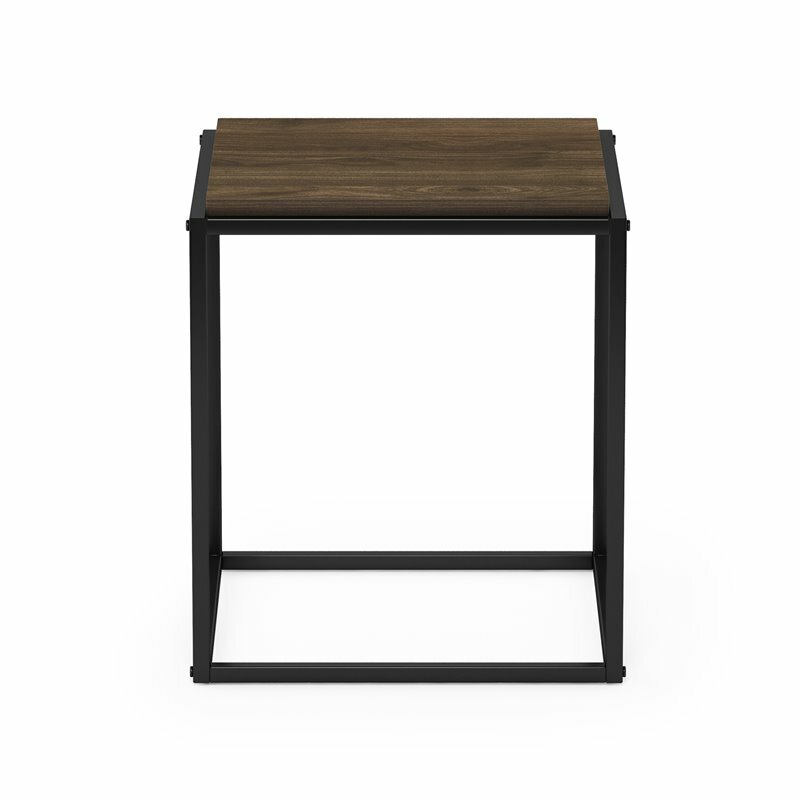 Furinno Moretti Engineered Wood 1-Tier Stackable Shelf in Columbia Walnut