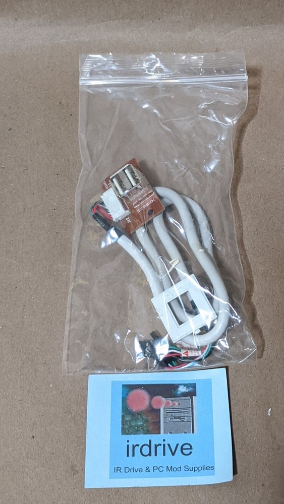 NEW Front Panel USB 2 Port PCB Board Connector for Computer PC Case w/ Clip