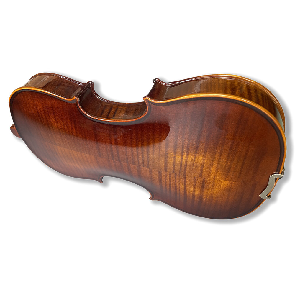 Portable 4 String Violin Kit 4/4 Full Size Solid wood Tiger Pattern With Case