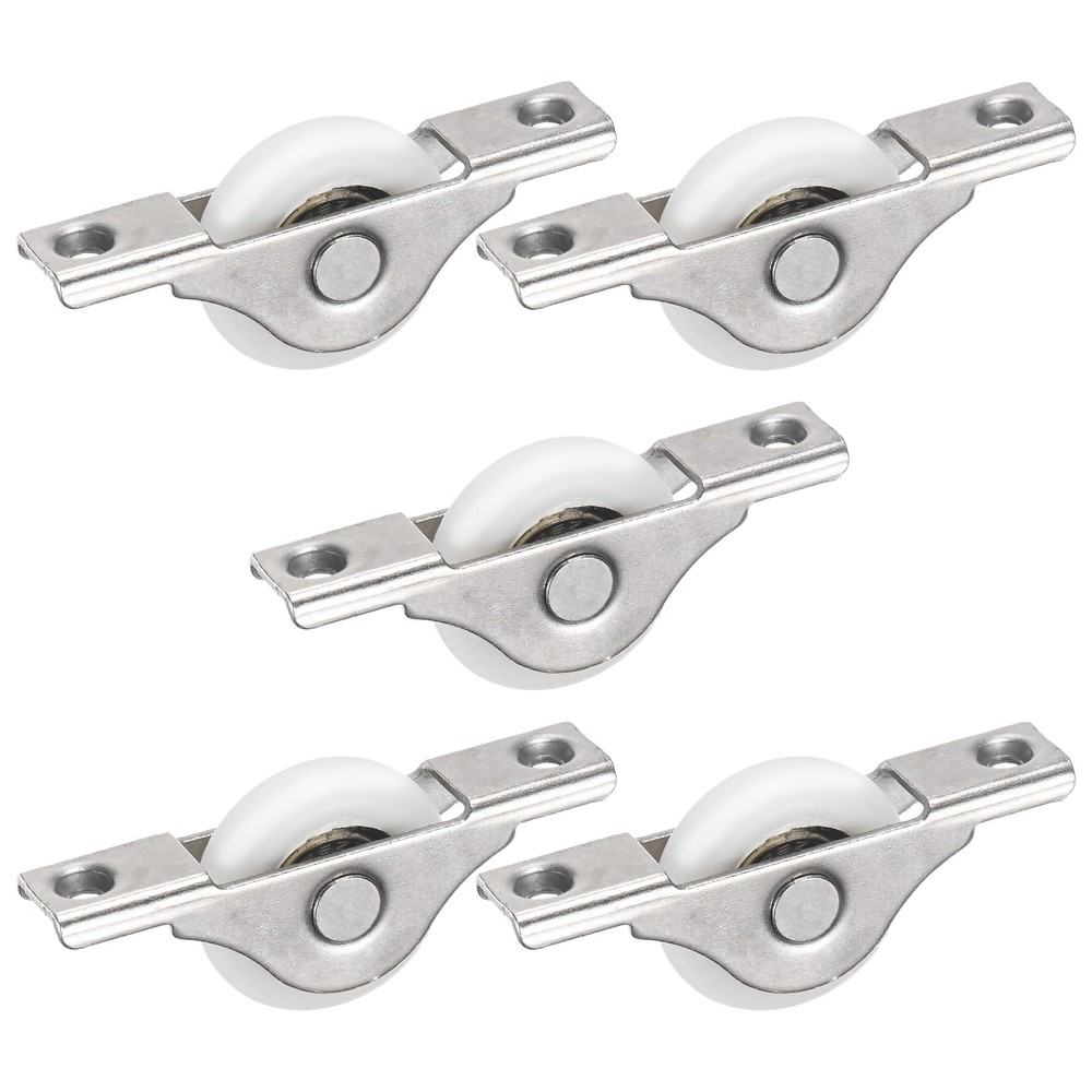 5-Pack Screen Door Rollers, 30mm/1.18" Dia Nylon Single Wheel [White]