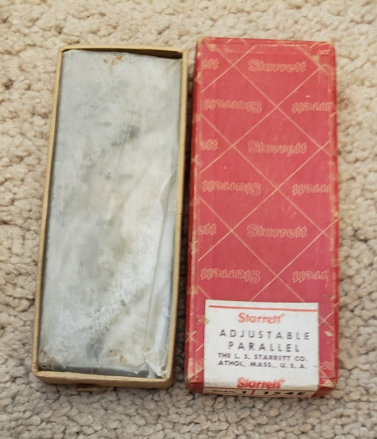 NOS STARRETT ADJUSTABLE PARALLEL 154E MACHINIST