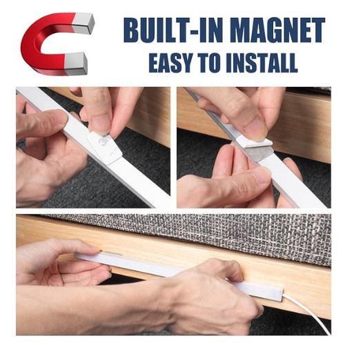 2Pack LED Under Cabinet Lighting Dimmable Under Cabinet Lights with USB Powered