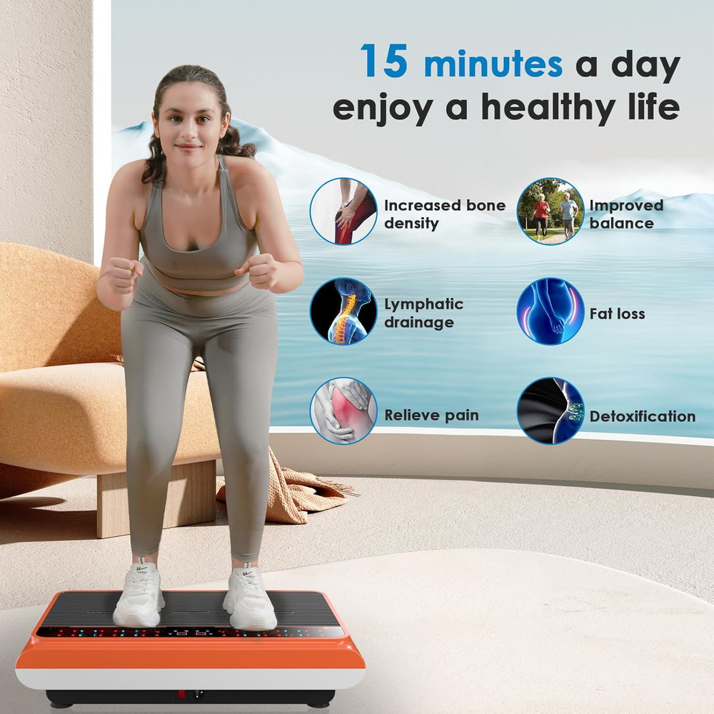 Vibration Plate Exercise Machine - Whole Body Workout Vibration Platform Lymphat