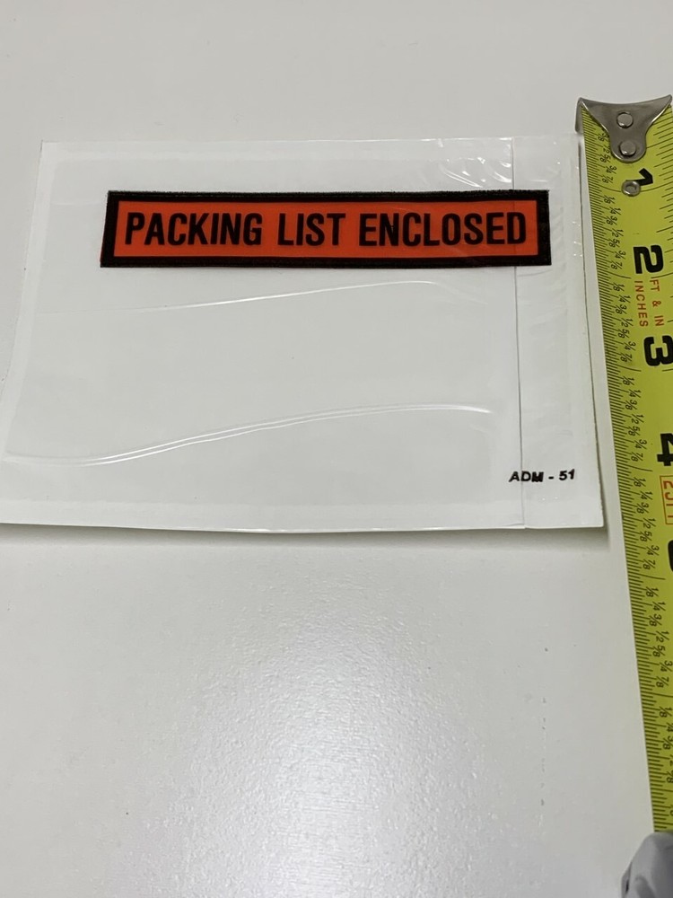 PRESSURE SENSITIVE ENVELOPE, PACKING LIST 4,5in x 5,5in