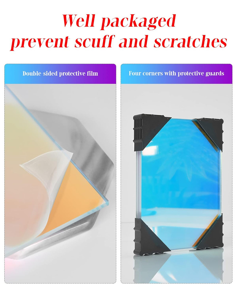 5 Pack Iridescent Acrylic Sheets Translucent Plexiglass Sheet Colored Plastic Pa
