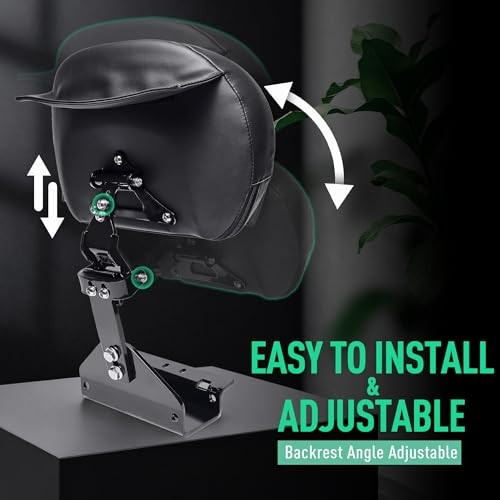 Motofunder Driver Backrest Adjustable Lumbar Support Rider Backrest Mount Kit