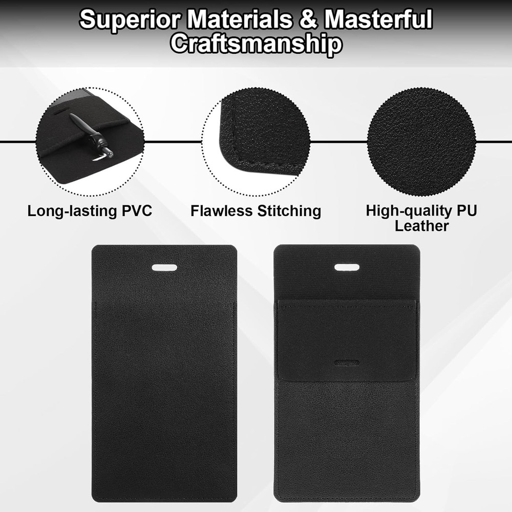 2 Pcs Leather Pocket Protector, PU Leather Pocket Organizer Pockets Protector fo