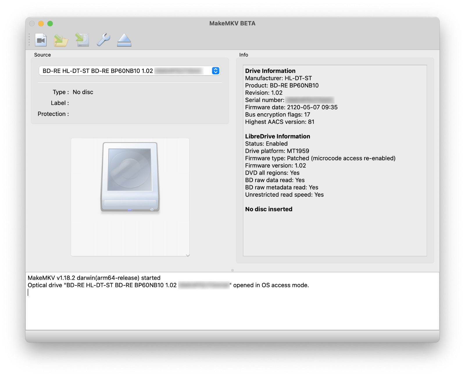 LG BP60NB10 External Slim 4K Ultra HD FRIENDLY UNLOCKED with Firmware v1.02