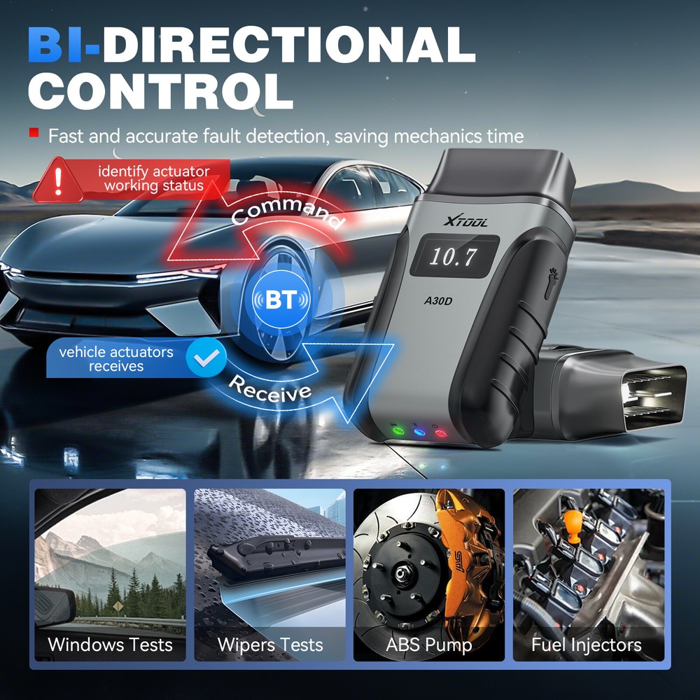 2025 XTOOL Anyscan A30D OBD2 Scanner Bidirectional Full System Diagnostic CANFD