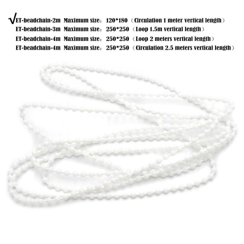 2 yard Loop 1m Side Pulley Chain Beadchain For Roller Blind Shade (Chain only)
