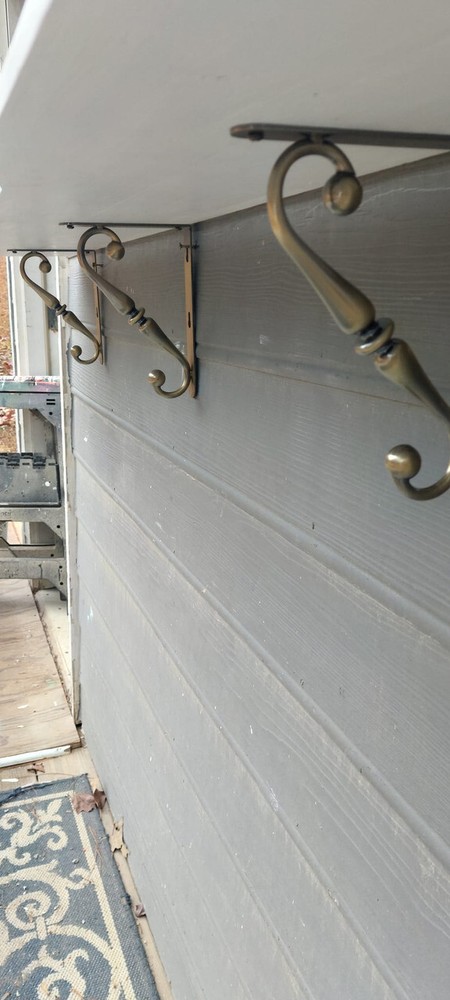 8" Scroll Decorative Bracket Antique Brass