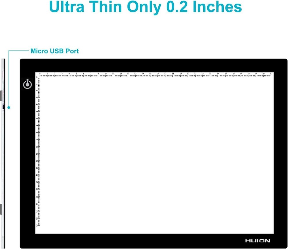 Ultra-Thin USB Powered A4 LED Light Pad - Adjustable Brightness for Artists