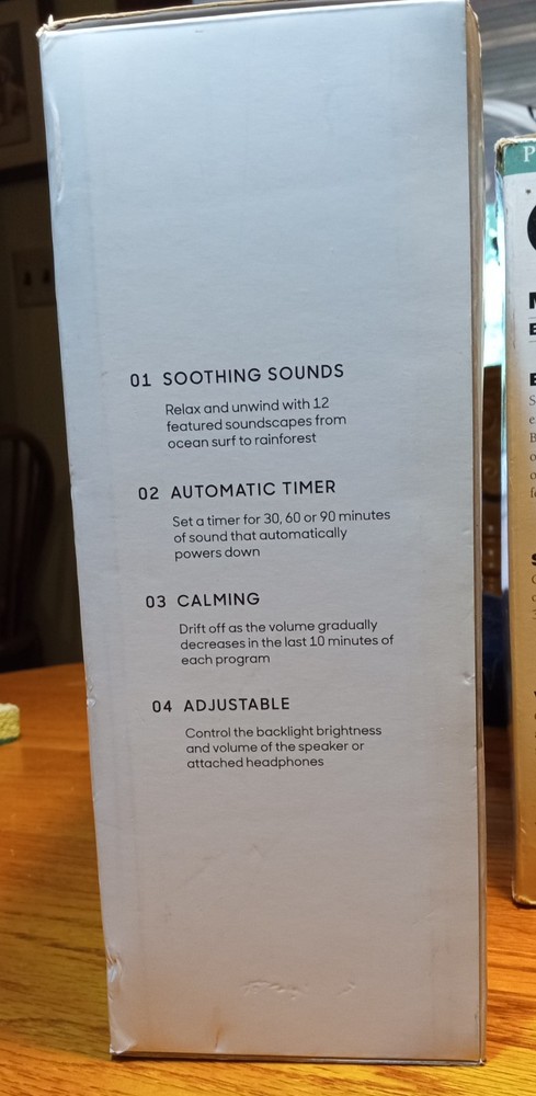 Sharper Image Tranquility Spa Sound Soother 12 Calming Sounds Automatic Timer