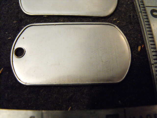 Original US Military Issue Blank Dog Tags(1 Pair) Non-Magnetic