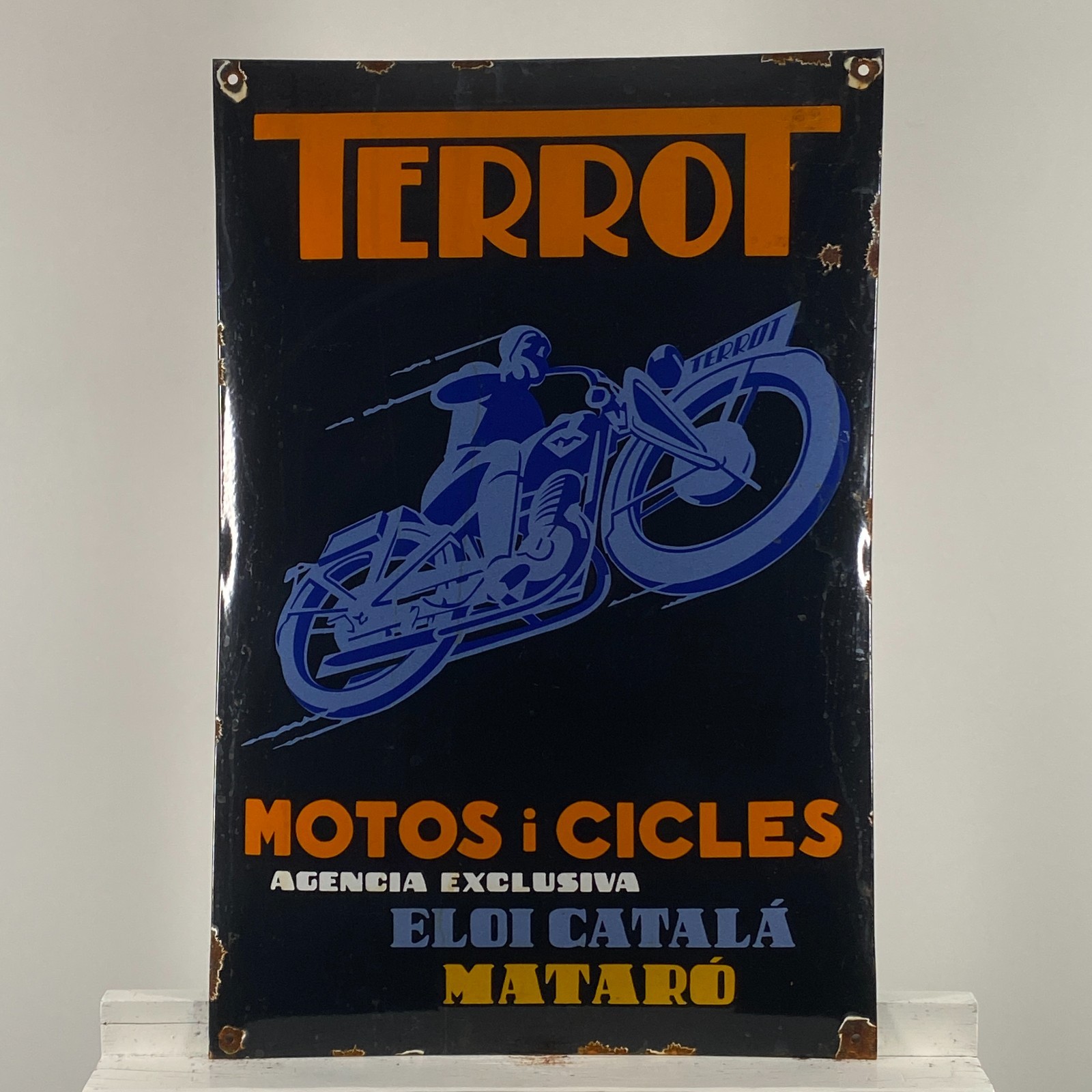 Terrot Enamel Sign - 60x40cm (23.6x15.7") - Vintage Garage Motorcycle Decoration