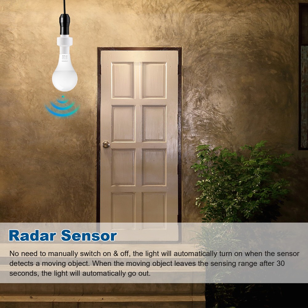 1-4Pcs Radar Motion Sensor E27 LED Light Lamp Bulb Holder Socket Switch Adapter
