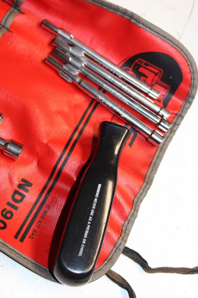 Snap-on Tools NDI90 RARE 9pc Hard Grip Interchangeable Nut Driver Set USA