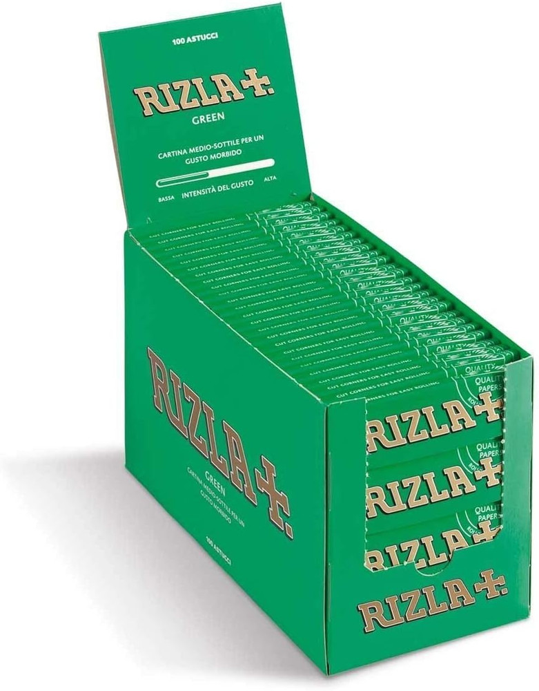 Green Cigarette Rolling Papers 100 Booklets