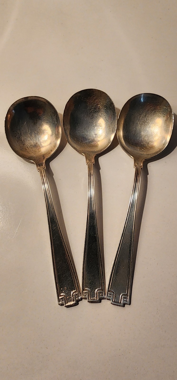 Gorham- Etruscan Sterling Silver 925- Round Soup Spoon- Vintage 1913 (3)