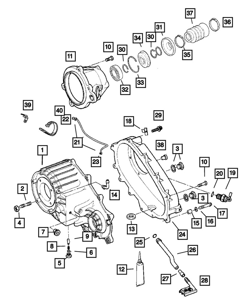 Genuine Mopar Transfer Front Case 5072315AA