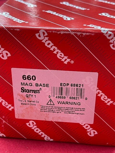 Starrett 660 Magnetic Base Indicator Holder