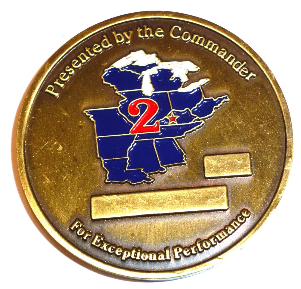 Second Region ROTC Exceptional Leadership Challenge Coin