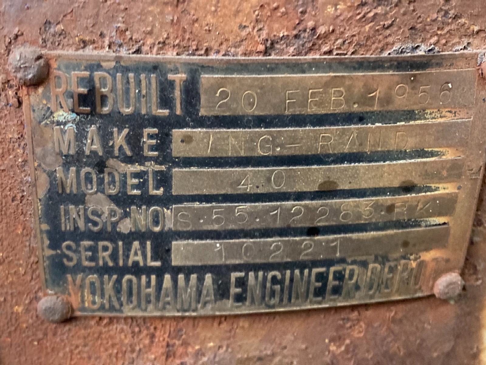 POWER HAMMER iron worker YOKOHAMA ENGINEE R DEDEPOT PARTS AIR OP