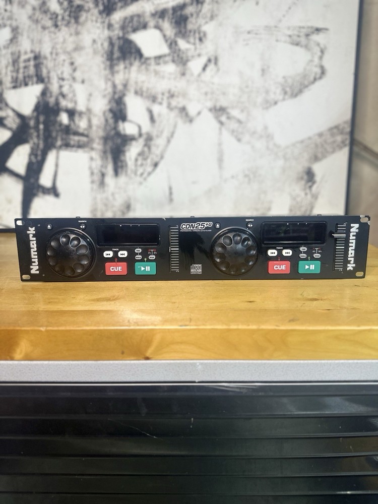 Numark CDN25 +G DJ Pro CD Mixer Rack Mount Karaoke Compact Controller No Cables