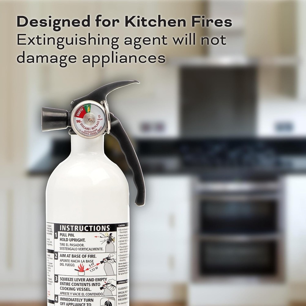 Essential Kitchen Fire Extinguishers: 2 Pack with Wall Mount Brackets Included