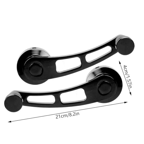 2pcs Window Crank Handle Car Window Handle Winder Riser Replacement Black