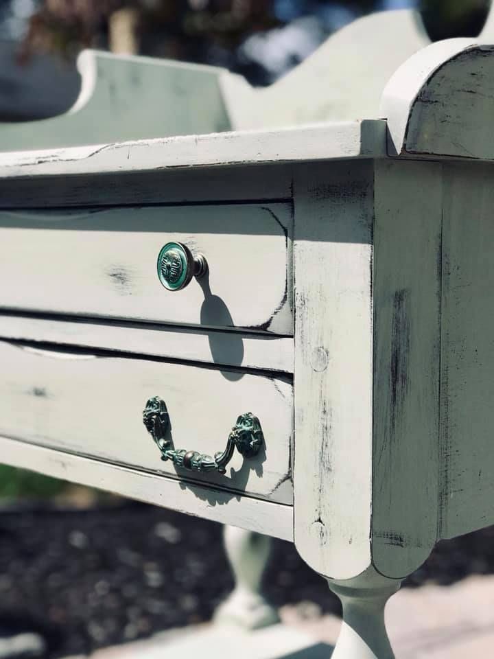 1-3/16" Baroque Scroll Work Design Knob Verdigris