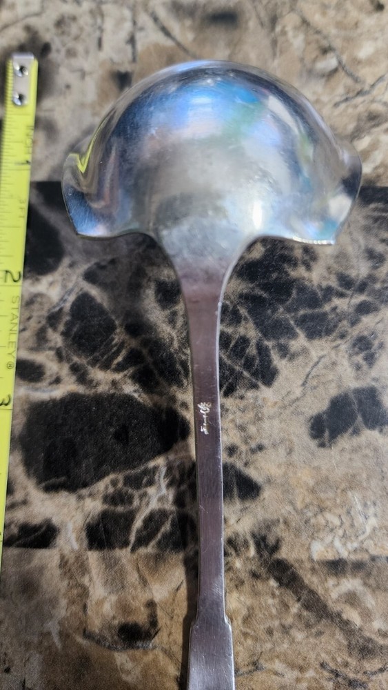 FRANKLIN ANTIQUE c1910 EMERSON PATTERN SILVERPLATED CREAM & SAUCE LADLE 🤍 🤎