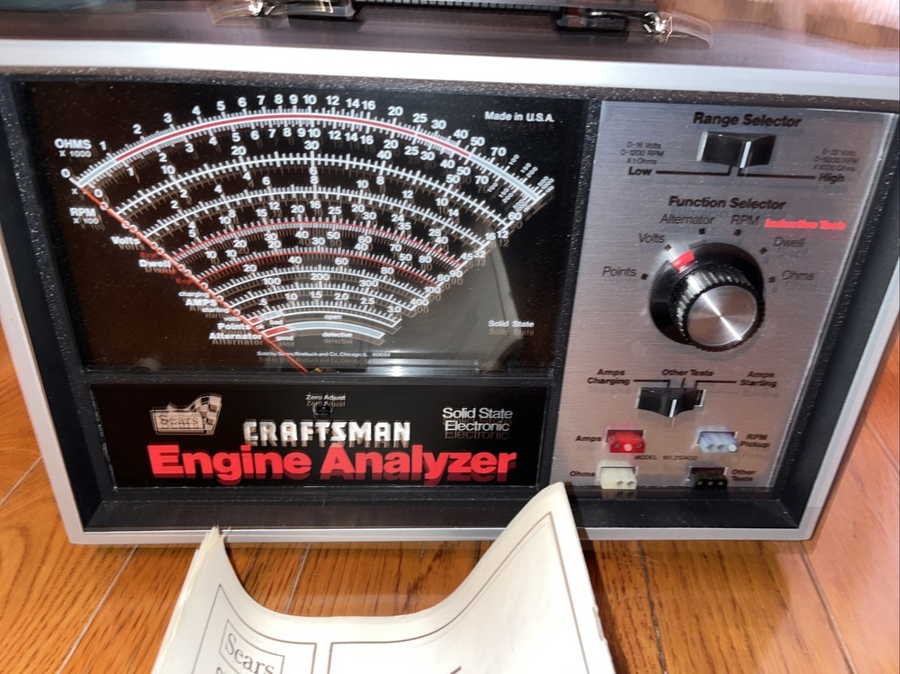 Vintage sears craftsman Model 161. 210400 Engine Analyzer NOS