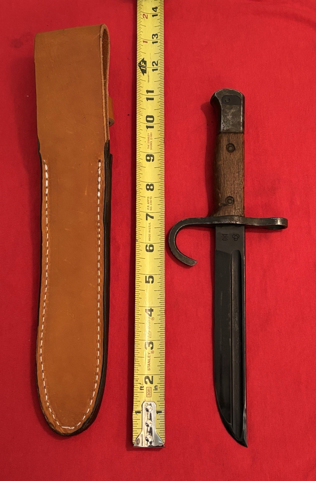 WW2 EARLY JAPANESE - HIRARI SEIKI BAYONET MADE TO A THEATER KNIFE - & NEW SHEATH