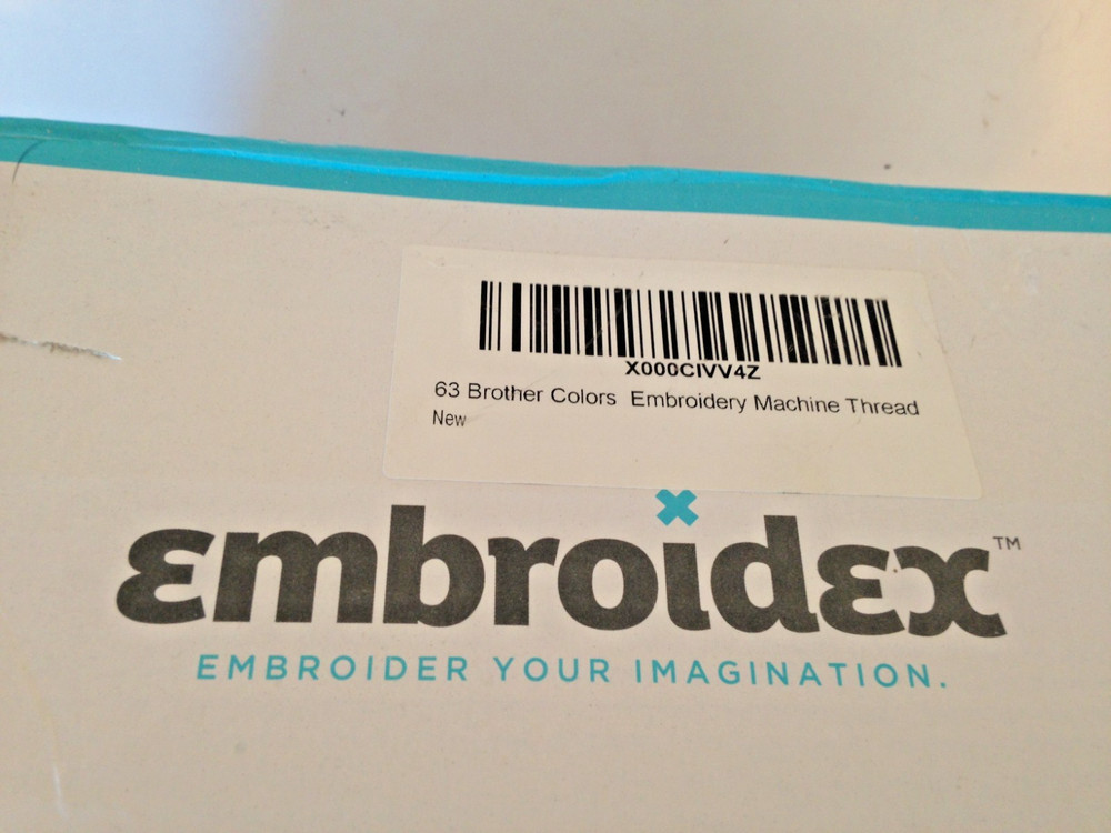 63 Colored Thread Spools Brother Embroidery Machine 100% Polyester