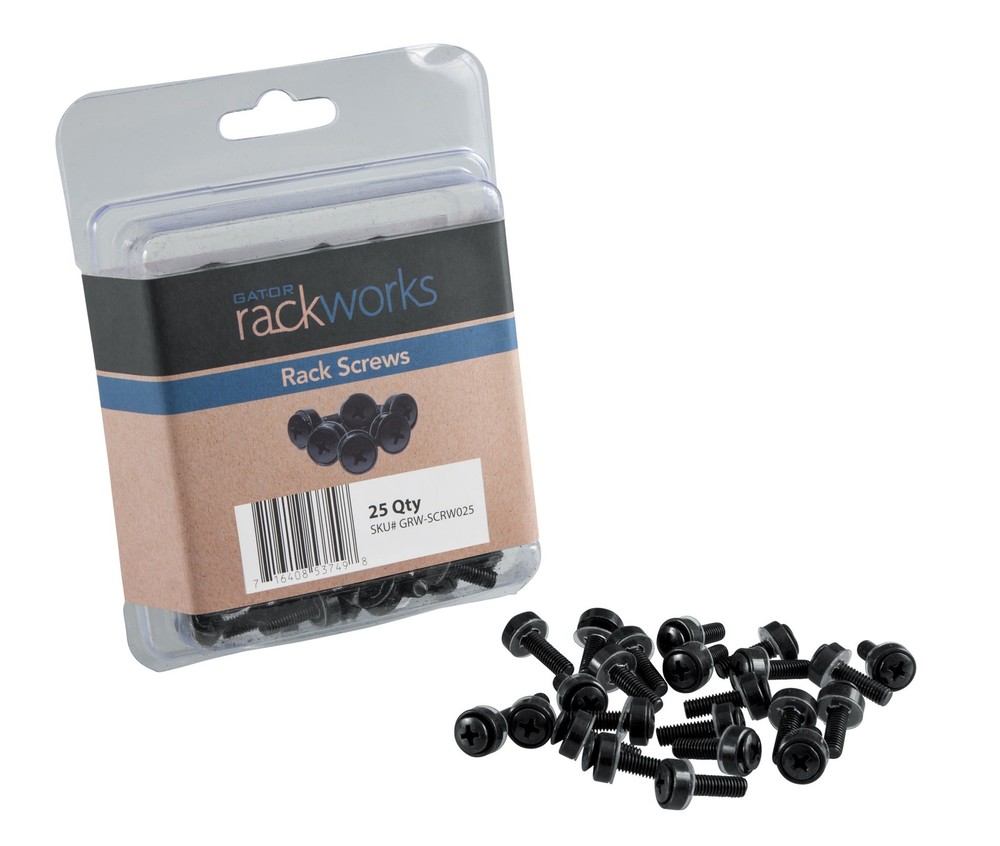 Gator GRW-SCRW025 Rack Screws, 25-Pack