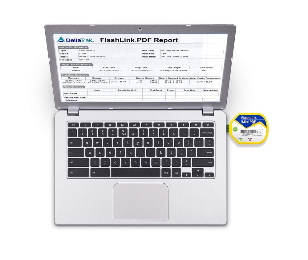 (10 Pack) 85 Days USB Temperature Data Logger Recorder in-Transit Trip Single...