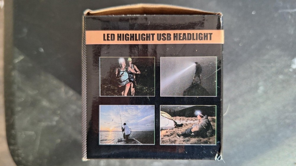 LED Highlight USB Rechargeable Headlight 5 LED Lights 4 Modes New