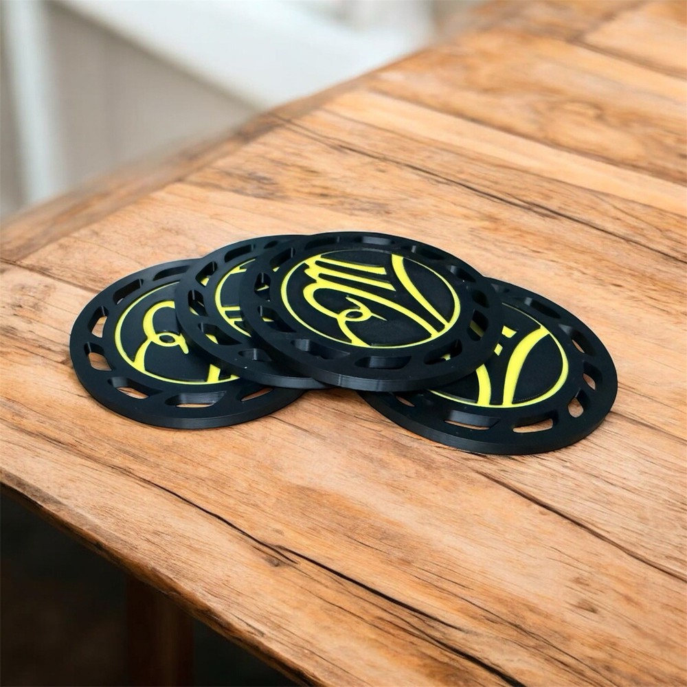 Mathew's Solocam Damping Theme Coasters With Holder