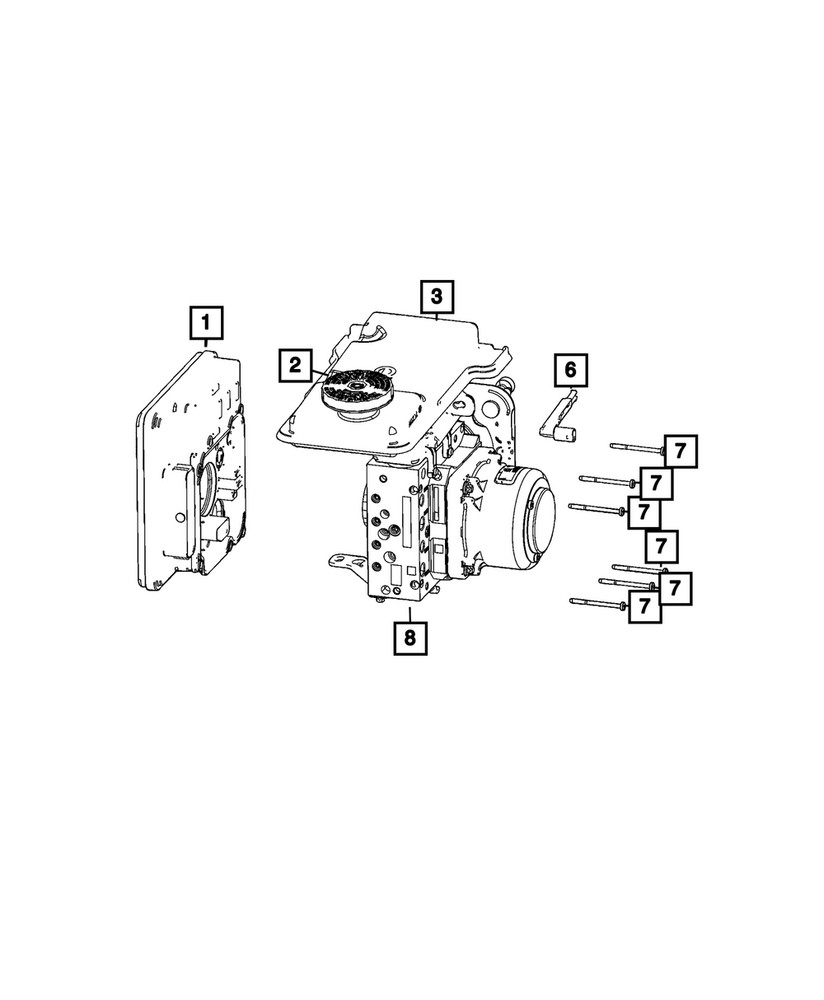 Genuine Mopar Anti-Lock Brake System Module 68671809AA