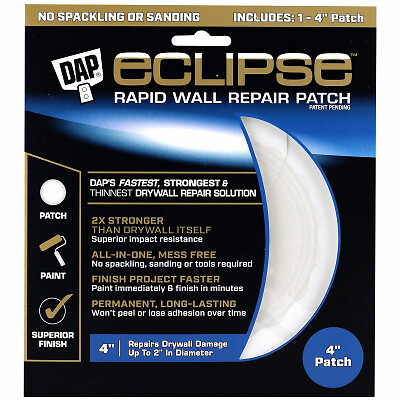 ECLIPSE 7079809163 Eclipse Rapid Wall Repair Patch 4" Clear