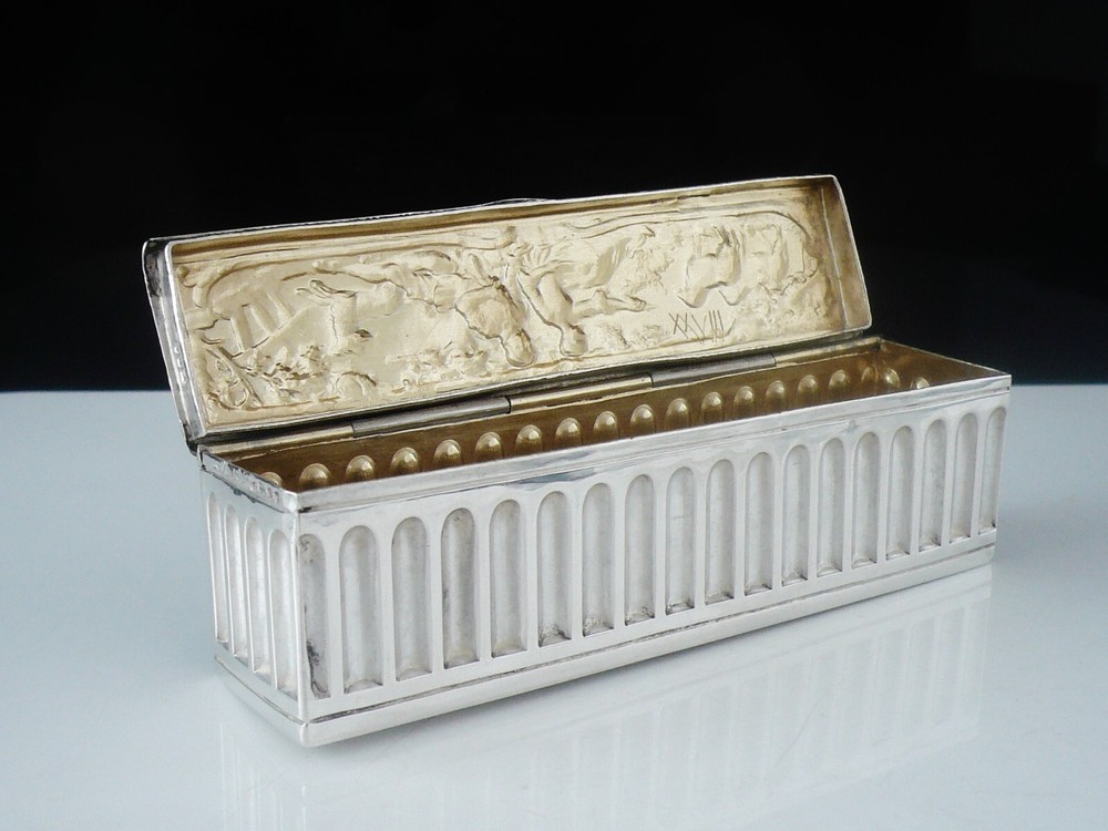 Attractive Sterling Silver Multi Purpose Box, Berthold Muller, Chester 1900