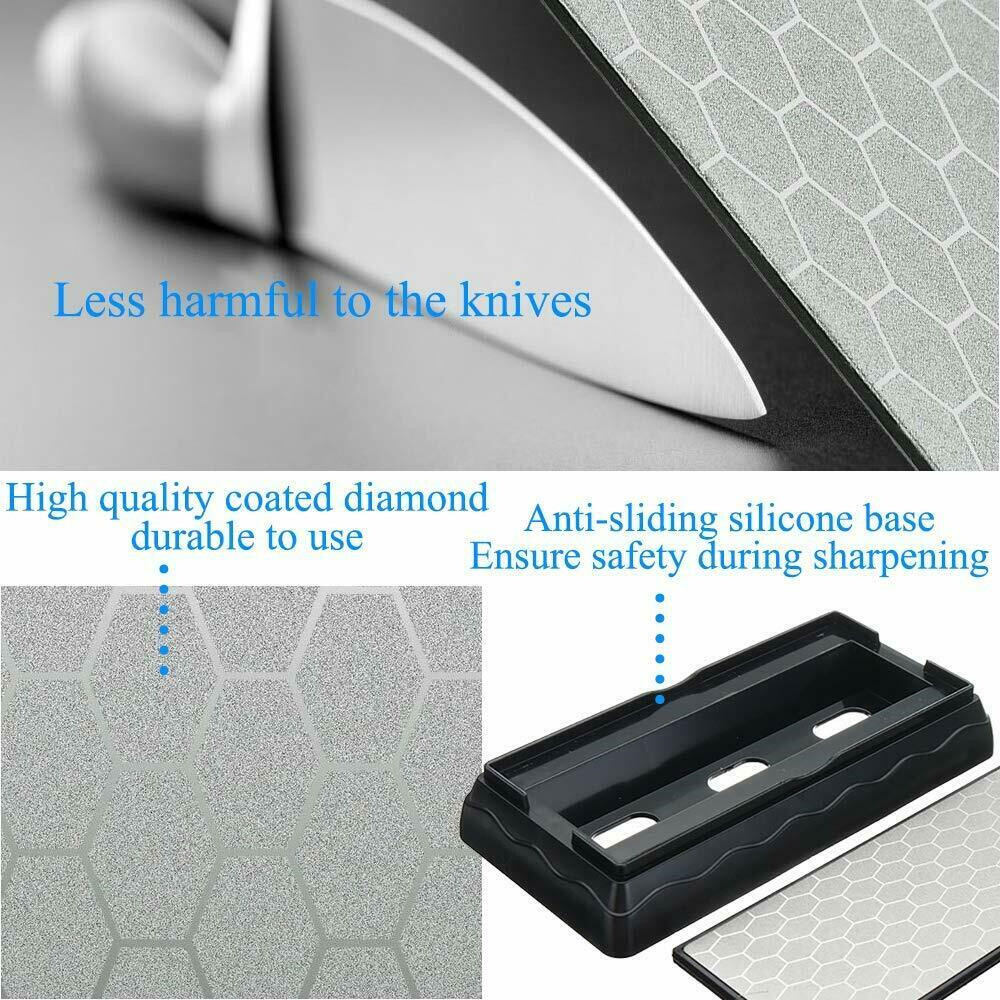 400#/1000# Double Sided Diamond Whetstone Sharp Sharpening Stone Knife Sharpener