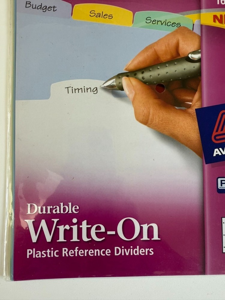 Avery - 16170 - Translucent Durable Write-on Plastic Dividers - 5 Tabs